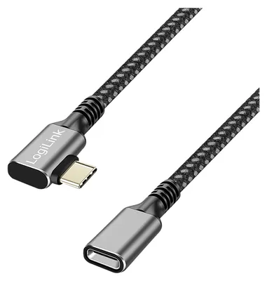 Produktbild von LogiLink CUA0112, 2 m, USB C, USB C, USB 3.2 Gen 1 (3.1 Gen 1), 5 Gbit/s, Schwarz, Grau