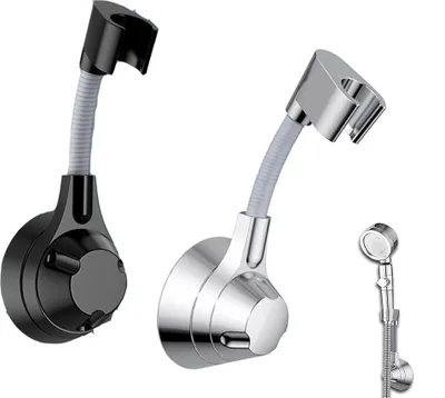 Produktbild von 2x Duschkopfhalterung Ohne Bohren, 360° Drehbar Halterung,Universal Brausehalter FüR Dusche Badezimmer