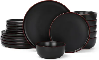 Obrázek produktu pro Servírovací souprava z keramiky, 18 kusů, pro 6 osob, vhodná do mikrovlnné trouby a myčky