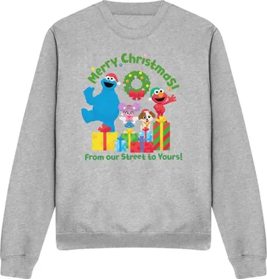 Produktbild von Sesame Street - "From Our Street To Yours" Sweatshirt für Herren/Damen Uni, meliert, weihnachtliches Design TV26688 (XXL) (Sportliches Heather)