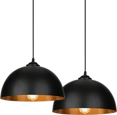 Produktbild von Jopassy 2er Set Pendelleuchte Lampenschirm Ø 30cm Pendellampe Industrielle Vintage Metall E27 Hängelampe 60W Hängeleuchte Deckenlampe