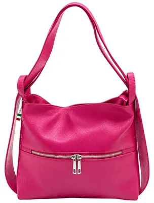 Produktbild von Florence wandelbarer Rucksack Damen Echtleder Tasche fuchsia ORF106P4
