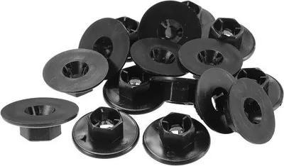 Produktbild von Fender Liner Clips Vervanging Set in Zwart für Kia Cadenza - 15 Teile Bevestigingsclips für Spatbord.