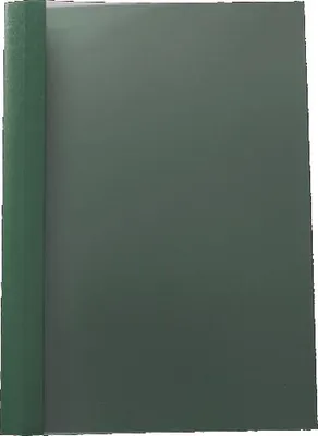 Produktbild von Bindemappen, Noblessestruktur, VE= 100 St., glasklar, dunkelgrün 10 mm