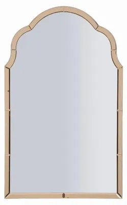 Zdjęcie produktu dla Lustro ścienne Tangeri łukowe z ramą w kolorze różowego lustra 55x94 cm