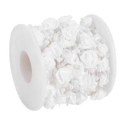 Image de Guirlande de perles, perles en fil de fer, ficelle de perles, ficelle de guirlande de perles, ficelle de perles, guirlande de perles roses