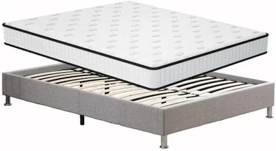 Zdjęcie produktu dla Materac TEENO z pianki memory + stelaż łóżka, platforma, 140 x 190 cm, grubość 22 cm, pianka memory, dwustronny
