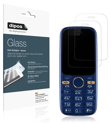 Produktbild von 2x Schutzfolie für Cellecor A4i matt - Anti-Shock 9H Folie dipos Glass Kunststoffglas