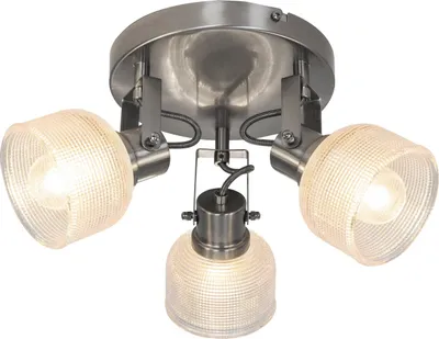 Image de Rabalux 5439 Spots lampes Francis E14 3X MAX 28 Métal verre satiné-chrome