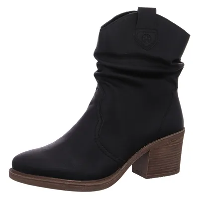 Produktbild von Rieker Damen Stiefelette Cowboyboot Blockabsatz Reißverschluss Y1284, Größe:39 EU, Farbe:Schwarz