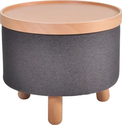 Produktbild von Molde Hocker Beistelltisch mit Tablett Ø50x40cm Grau