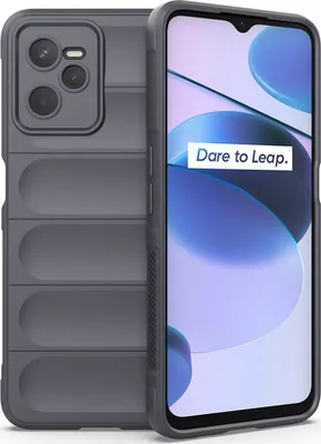 Produktbild von Mobigear Bumpy  Realme C35 Hülle Flexibles TPU Backcover - Charcoal
