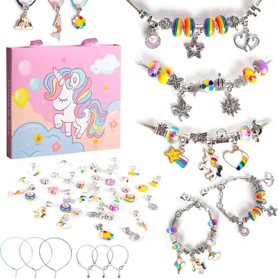 Produktbild von Einhorn-Geschenke für Mädchen, Armband zum Selbermachen