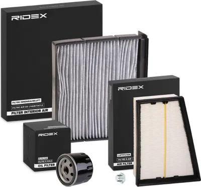 Produktbild von RIDEX Filterset Inspektionspaket Filtersatz für RENAULT Scénic III (JZ0/1) SCÉNIC II (JM0/1) MEGANE II (BM0/1, CM0/1) GRAND SCÉNIC II (JM0/1)