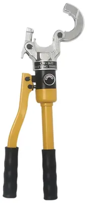 Immagine prodotto di Pinza idraulica per tubi - Profilo TH - Forza di pressatura: 8 tonnellate - Testa girevole a 360° - Morse di pressatura: 16, 20, 25, 32 mm - Adatta per tubi multistrato - Colore: giallo