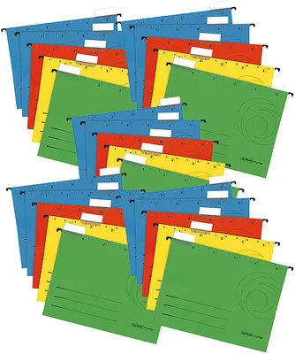 Produktbild von Herlitz 5874656 Hängemappe A4 Kraftkarton, 230 g/qm (5x 5er Pack - sortiert)