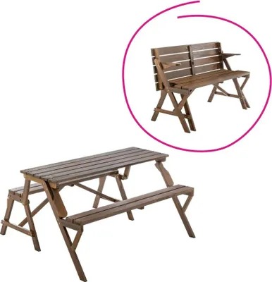Produktbild von Kondela Gartentisch / Bank Zagir - braun