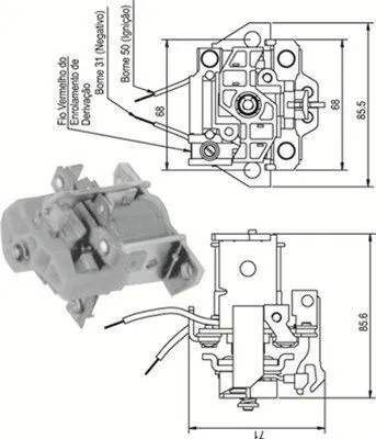 Zdjęcie produktu dla Elektromagnes Rozrusznika Db Om346/402/403