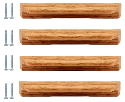 Produktbild von 4 Stück Holzgriffe, 320 mm Schubladengriffe für Möbel