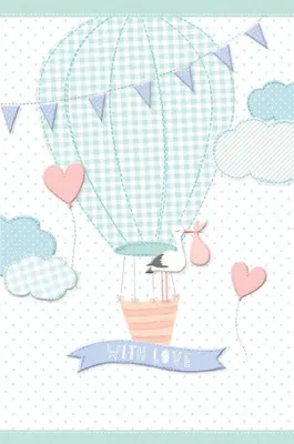 Image de Carte Artebene avec montgolfière gaufrée Love