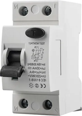 Image de Disjoncteurs électriques 230 V, 30 mA, bipolaires, montage sur rail DIN, protection contre les fuites, protection contre les surcharges, disjoncteur différentiel.