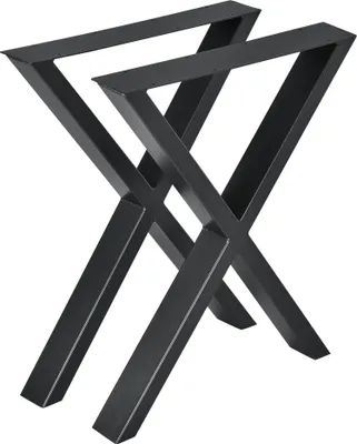Produktbild von Tischgestell 'Greith' 2er-Set X-Form Schwarz 59x72 cm