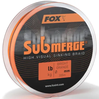 Produktbild von Fox Submerge high visual sinking braid orange - 300m Karpfenschnur, Durchmesser/Tragkraft:0.20mm / 18.1kg / 40lb