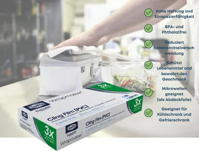 Produktbild von Frischhaltefolie für den täglichen Gebrauch für Profi Küche Wrapmaster 31C46