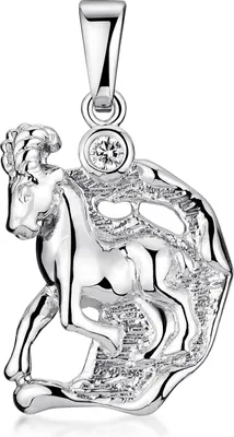 Produktbild von MATERIA Steinbock Sternzeichen Anhänger Zirkonia für Kette Damen aus 925 Sterling Silber rhodiniert KA-473