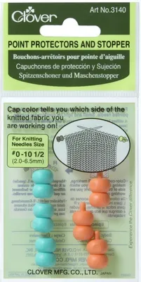 Produktbild von Clover Spitzenschoner+Maschenstopper  für Stricknadeln 2,0 - 6,5 mm - 3140