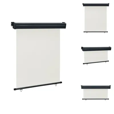 Image de vidaXL Marquise latérale de balcon 140 × 250 cm Crème - Parasols & Protection solaire