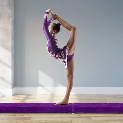 Produktbild von GOPLUS 210cm Schwebebalken faltbar Turnen Balken Gymnastikbalken Training Balance Beam Lila