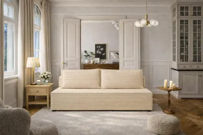 Produktbild von Kaiser Möbel Schlafsofa, Sofa mit Schlaffunktion und Bettkasten, DUO, Stoff Velo, Beige