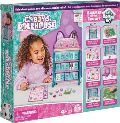 Productafbeelding van Spin Master Games Gabby's Poppenhuis vol met spellen 8-in-1