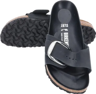 Produktbild von Birkenstock Madrid BIG BUCKLE FL - Damen Schuhe Pantoletten - black-hex, Größe:37 EU