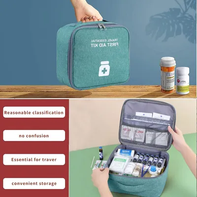 Produktbild von Medikamententasche 2 Stück - Reiseset Erste-Hilfe-Tasche leer große Kapazität wasserdichte Notfalltasche - Für zu Hause, Büro, Reisen, Outdoor