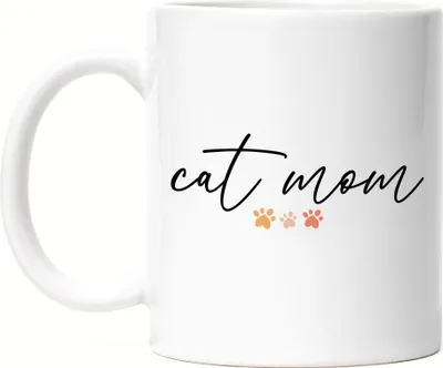 Produktbild von Cat Mom Katzenliebhaber Geschenkidee Katzenmama Katzenfans Tasse Weiß