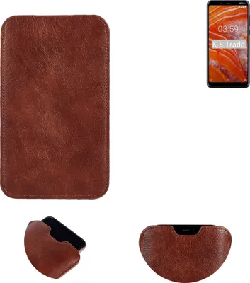 Produktbild von K-S-Trade Schutzhülle Handyhülle kompatibel mit Nokia 6.2 Handytasche Kunstleder Sleeve in braun