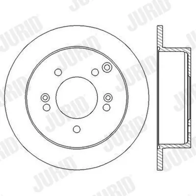 Produktbild von 2x JURID Bremsscheibe 562552JC für HYUNDAI TUCSON (JM) für KIA MAGENTIS (MG)