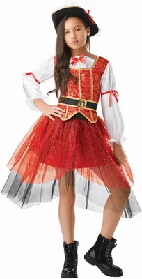 Immagine prodotto di Bristol Novelty - Costume "Principessa dei mari" - Bambini BN5382 (S) (Rosso/Bianco/Nero)