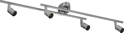 Immagine prodotto di Faretto da soffitto OSRAM LED Spot Cylinder 4x GU10, nichel spazzolato, acciaio, orientabile, IP20, uso interno