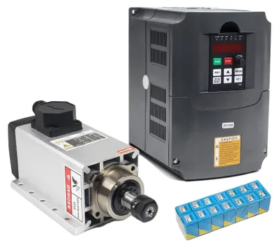 Produktbild von Spindelmotor, 3,5 kW Leistung, luftgekühlt, VFD Spannzange hinzufügen, 220V-a