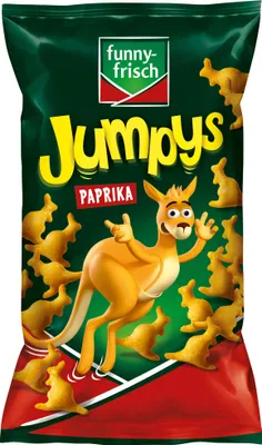 Produktbild von Funny-Frisch Jumpys Kartoffelsnacks in Känguruform 1er Pack (1x75G) + usy Block