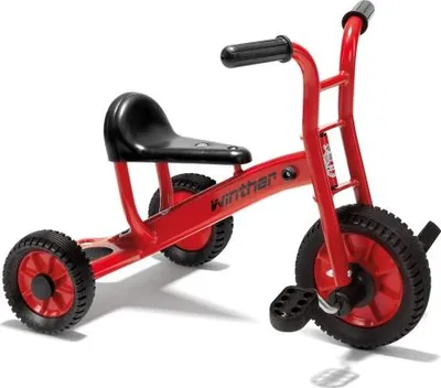 Produktbild von Winther VIKING Dreirad klein – Kinder-Dreirad für 2-4 Jahre mit robuster Bauweise, wartungsfreien Gummireifen und Anhängerkupplung