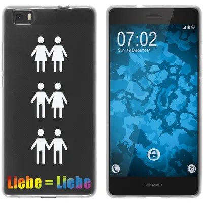 Produktbild von PhoneNatic Case kompatibel mit Huawei P8 Lite 2015 (1.Gen.) Silikon-Hülle pride Beziehung M1