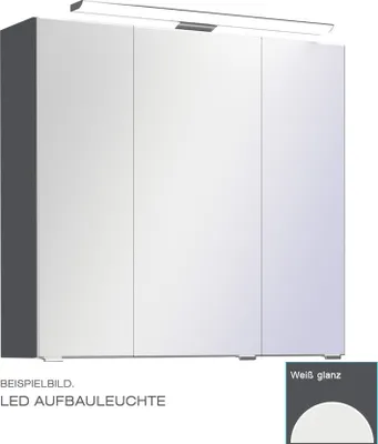 Produktbild von PELIPAL TRENTINO 770/800 Spiegelschrank / Weiß / LED-Aufbauleuchte / 75 x 70 x 20 cm / EEK: A++