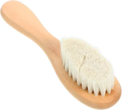 Produktbild von Sanfte Wäschebürste mit weichen Ziegenhaarborsten zur Reinigung von Kleidung und Teppichen