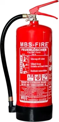 Produktbild von 6kg ABC Pulver Dauerdruck Feuerlöscher MBS-FIRE 34A = 10LE