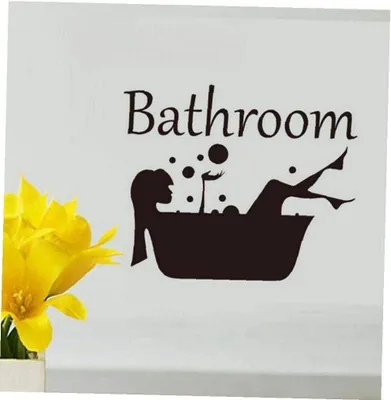 Produktbild von Türaufkleber für Mädchenzimmer, 18 × 15 cm, selbstklebende Vinylfolie, Dekoration für Toilette/Badezimmer