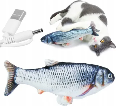 Produktbild von Interaktives Spielzeug Für Katzen Beweglicher Springender Fisch Usb